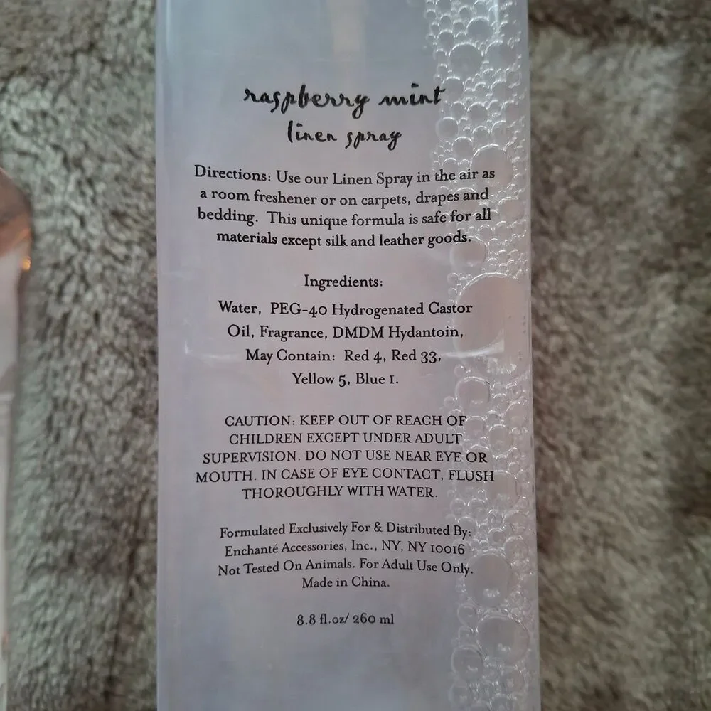 Bed Bath & Beyond Linen Spray & Water Raspberry Mint, Gift Set, Mid Y2K Unused - Picture 6 of 11